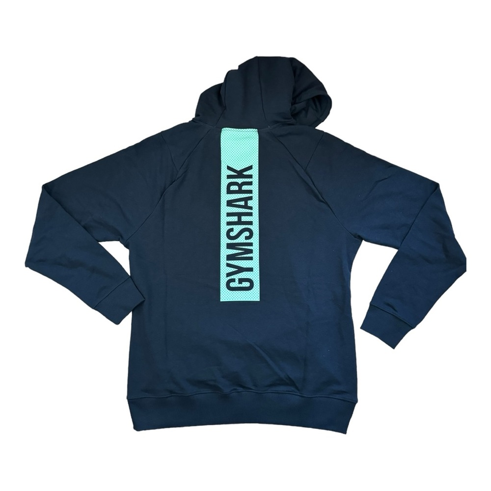 Gymshark Bold Hoodie, Navy, Multiple Sizes, Slim Fit, Men Activewear - Picture 8 of 10
